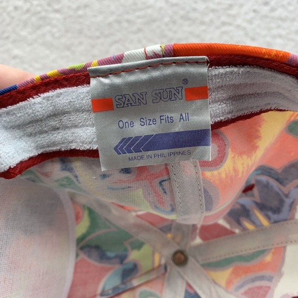 VTG San Sun Dual II Colorful Blockhead Hat Snapback Trucker Rope Wild Geometric - Picture 7 of 7